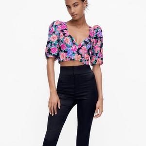 NWT Floral Zara Top